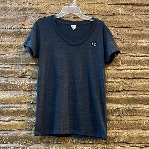 KC heart Women's Short Sleeve Tee - Charcoal Gray with Black Heart